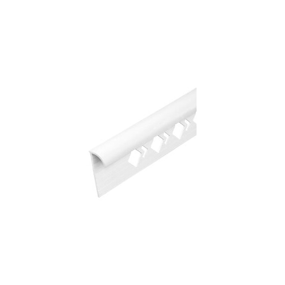 Profile arret 6mm  de rond ouvert pvc blanc 2m50