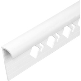 Profile arret 6mm  de rond ouvert pvc blanc 2m50