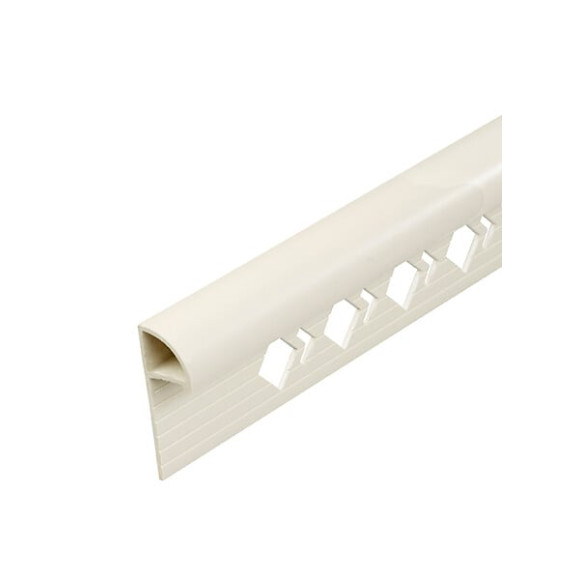 Profile arret 1- 25mm  de rond ferme pvc ivoire-beige 2m50