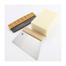 Kit de pose mosaique peigne v4-v6+raclette 20cm+éponge hydro