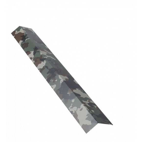 Bris de gouttière 1 m pour plaque nervurée acier laqué Camouflage L : 1 m