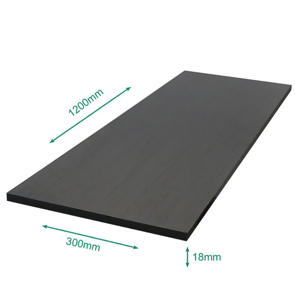 Tablette mélaminé Elegant Black 1200 x 300 x 18 mm . - PEFC 70%