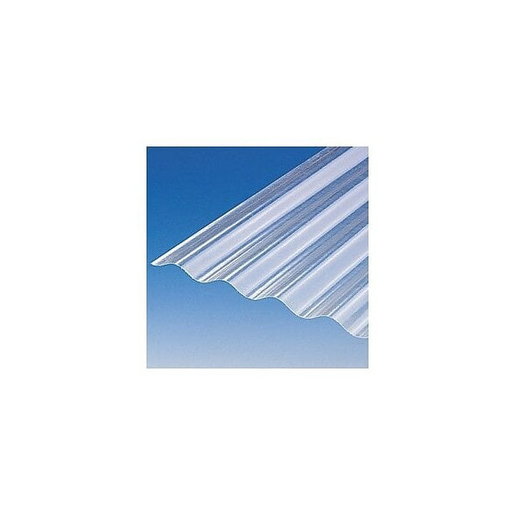 Plaque PVC petites ondes transparent 2  x  090 m