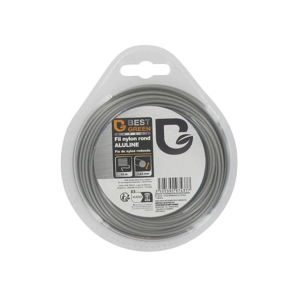 Fil débroussailleuse titanium profil rond 16 mm x 15 m BESTGREEN PRO