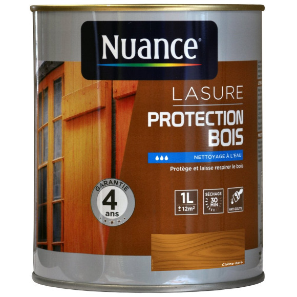 Lasure Protection bois - Chêne doré - 1L