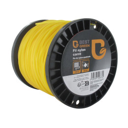 Fil pour débroussailleuse nylon profil carré 16 mm x 182 m BESTGREEN