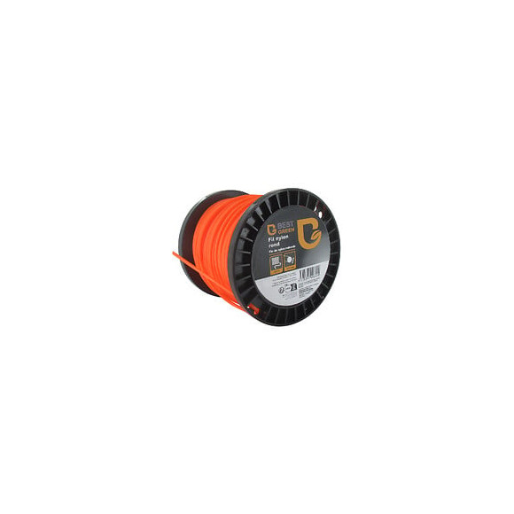 Bobine fil débroussailleuse nylon rond - Orange - 3 mmx53m