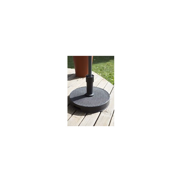 Pied de Parasol rond en béton 27kg Gris foncé