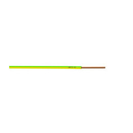 Câble électrique H07VU 1.5mm2 vert-jaune - L.25m