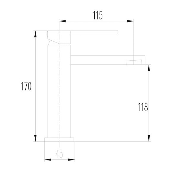 Mitigeur de Lavabo Carré CUARTO by Eurosanit