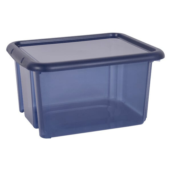 Boite de rangement FUNNY BOX 30 litre bleu profond acidulé