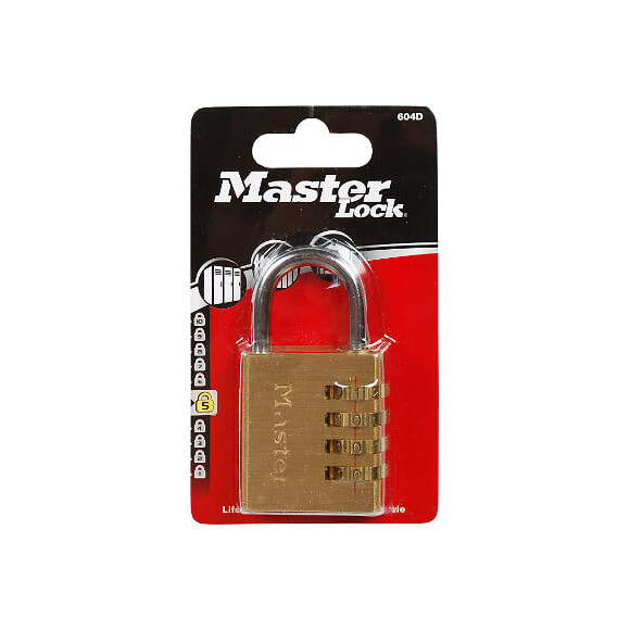 Cadenas à  combinaison programmable laiton 40mm anse d.6xh.26mm