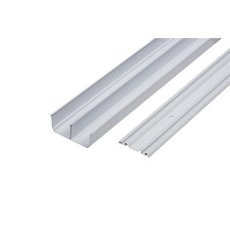 Rails pour porte de placard - Haut - bas - Blanc - 360cm