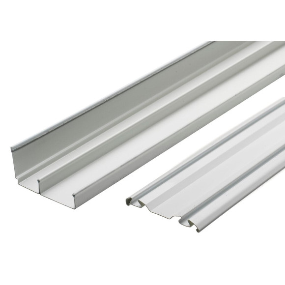 Paire de rails haut et bas 2400mm blanc