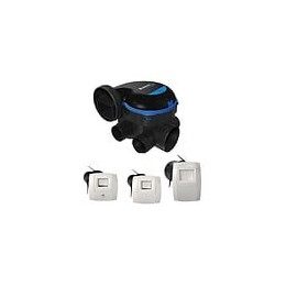 Kit VMC EasyHome Hygro Classic - Simple flux Hygroréglable - 213 m³/h - 32 dB - Avec bouches BAHIA Curve Electriques