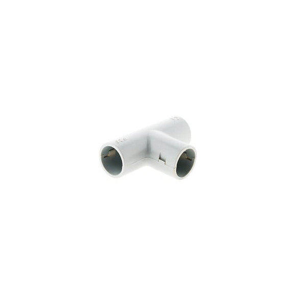 Lot de 2 Tés pour Conduits ZENITECH Diamètre 20mm Gris