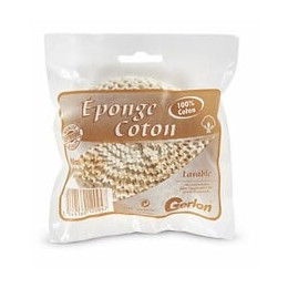 SACHET DE 1 EPONGE COTON NATUREL TRICOTE