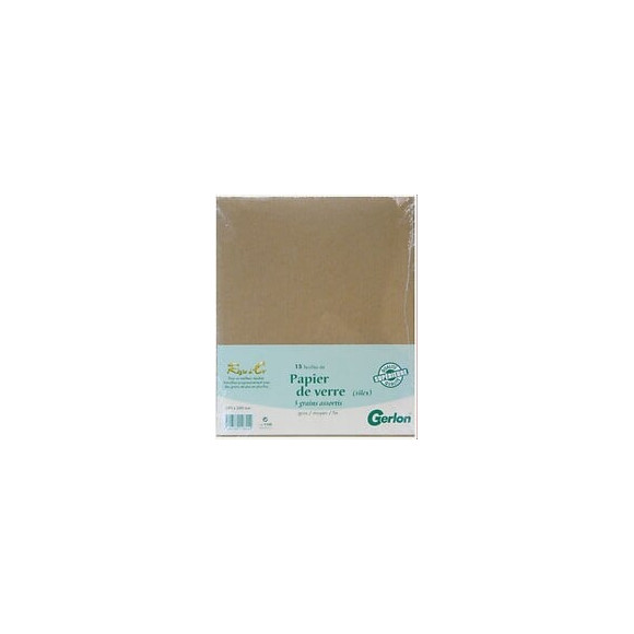 PAQUET DE 15 FEUILLES ABRASIF SILEX 230X280MM PANACHEES