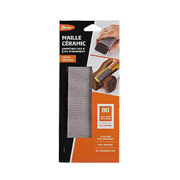 2 FEUILLES 93X230MM MAILLE GRAIN 80