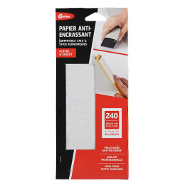 6 FEUILLES 93X230MM ANTI ENCRASSANTES COLORIS GRIS - GRAIN 120