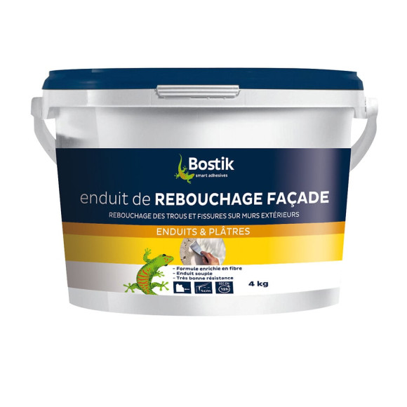 Enduit de rebouchage façade pâte 4 kg BOSTIK