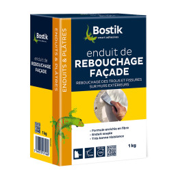 Enduit de rebouchage façade poudre 1 kg BOSTIK