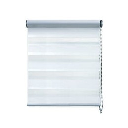 Enrouleur journuit blanc sur rail L104-100tissu H250