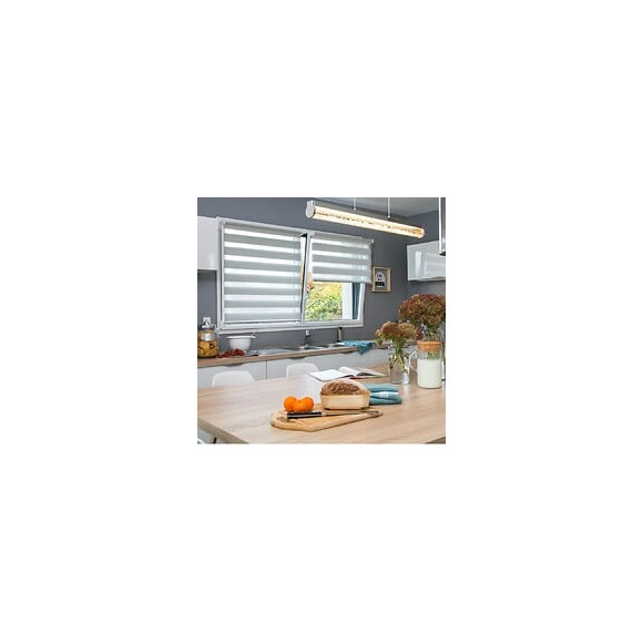 Enrouleur jour nuit easy chic gris L55-52 tissu H160