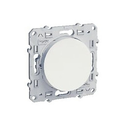 Odace Bouton poussoir Blanc 10 A à  vis