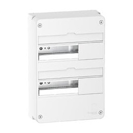 Coffret en saillie Blanc - 2 rangées de 13 modules