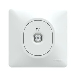 Ovalis - Monobloc - Prise TV simple - Blanc