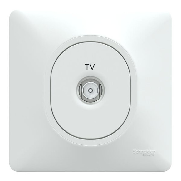 Ovalis - Monobloc - Prise TV simple - Blanc