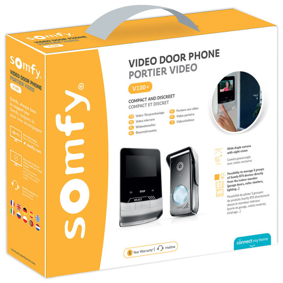 Somfy 1870535 - Visiophone V100+ pour piliers étroits