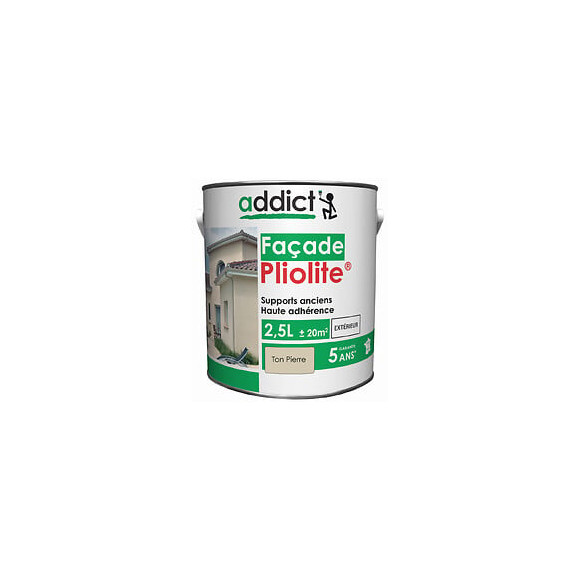 Peinture façade pliolite ton pierre ADDICT 25L