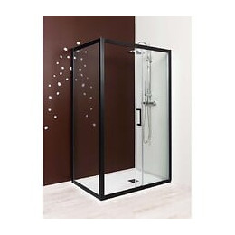 Paroi de douche coulissante NAPA noir mat L.120 x H.195 cm