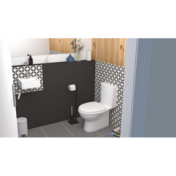 Pack WC CLAIN bride Sortie Horizontale - H758xl346x595cm - Céramique blanche