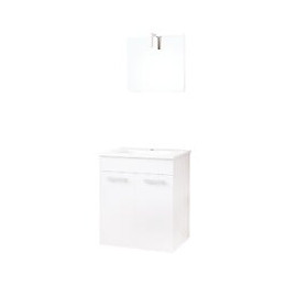 Meuble de Salle de Bain SMART - Suspendu - 60cm -  2 portes - Finitions Blanc