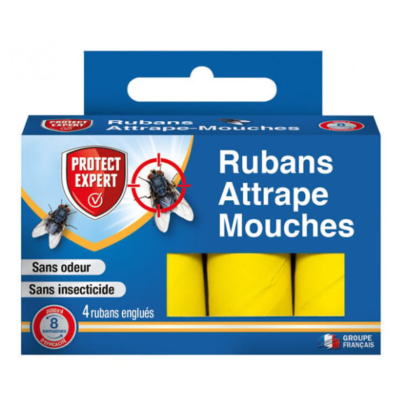 Rubans attrape-mouches x4