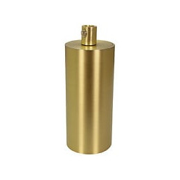 Douille tube e27 + cache-douille metal or