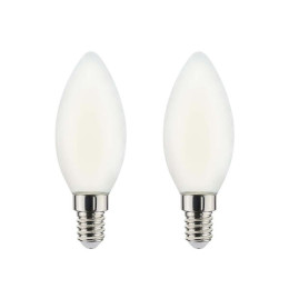 Ampoule LED Filament XXCELL Flamme Dépolie - E14 équivalent 40W x2