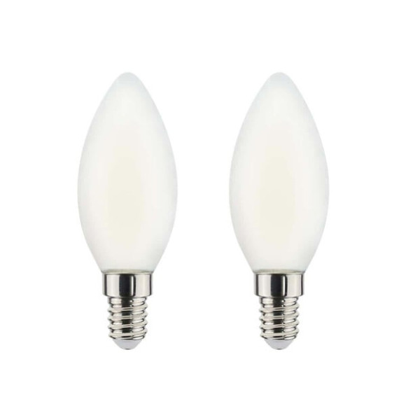 Ampoule LED Filament XXCELL Flamme Dépolie - E14 équivalent 40W x2