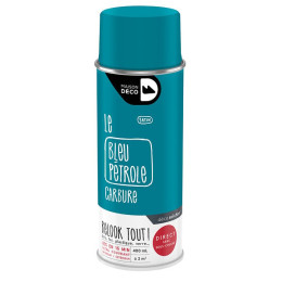 Peinture aérosol Relook Tout - Bleu pétrole - Satin - 400ml