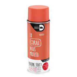 Peinture aérosol Relook Tout - Corail - Satin - 400ml