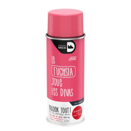 Peinture aérosol Relook Tout - Laque - Fuschia - 400ml