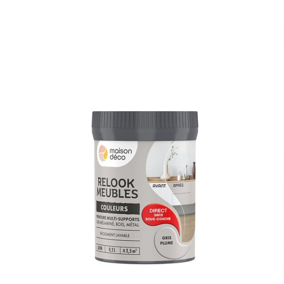 Peinture Relook Meubles - Gris plume - 02L