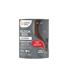 Peinture RELOOK BOIS GRIS CENDRE 1L