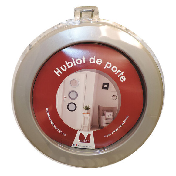 Hublot rond SKYLAB pour porte coloris alu diamètre intérieur 255 cm