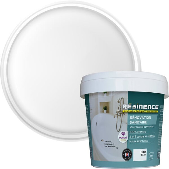 Resine d'étancheite Renovation Sanitaire - Blanc - 05L