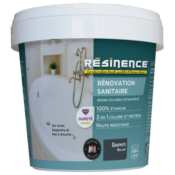 Resine d'étancheite Renovation Sanitaire -  Graphite - 05L