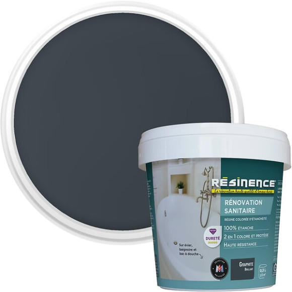 Resine d'étancheite Renovation Sanitaire -  Graphite - 05L